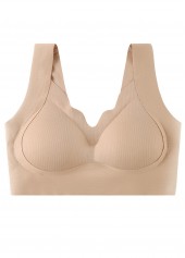 Gray Brown Color Push-up Scoop Bra | thumb picture 