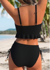 Black Mid Waisted Two-piece Bikini Set | thumb picture 