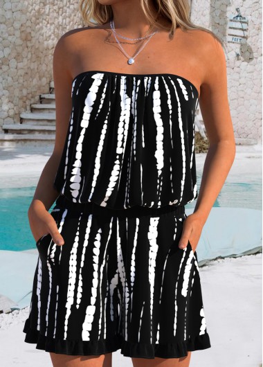 women clothes image of Black Ruched/shirred Tie Dye Print One Piece Swimwear