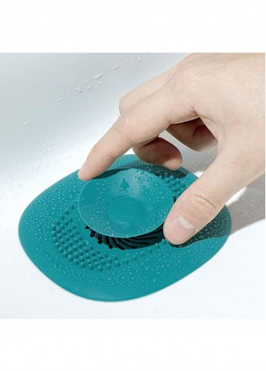 women clothes image of Cyan Color Rubber Detail Floor Drain