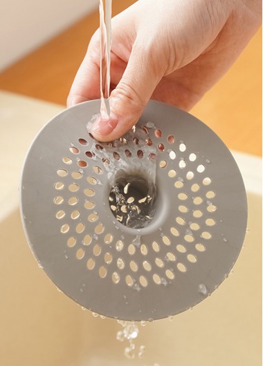 women clothes image of Grey Rubber Hair Catcher Floor Drain Cover