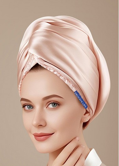 women clothes image of Champagne Color Polyester Hair Drying Cap