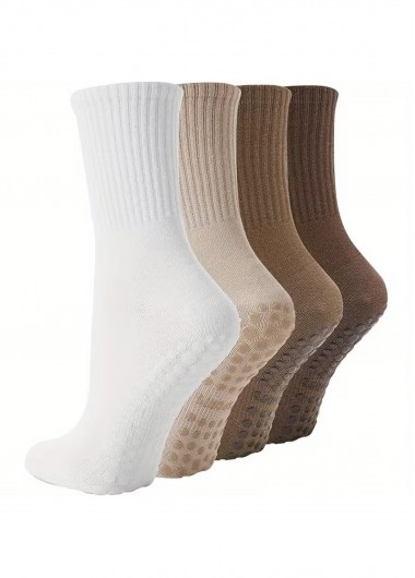 women clothes image of Multi Color Cotton Blend Mid Calf Socks