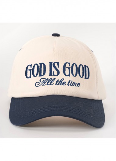 women clothes image of Contrast Color God Is Good Baseball Cap