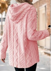 Light Pink Tummy Coverage Long Sleeve Hooded Coat | thumb picture 