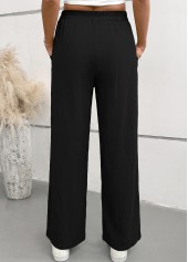 Black Elastic Waist High Waisted Pants | thumb picture 