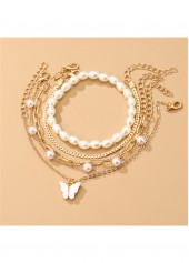 Golden Color Butterfly Alloy Detail Bracelets | thumb picture 
