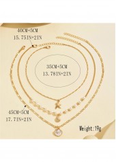 Golden Star Design Alloy Necklace Set | thumb picture 