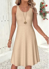 Gray Brown Geometric Print Two-piece Dress and Cardigan | thumb picture 