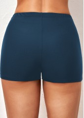 Thigh Slimmer Mid Waisted Navy Swim Shorts | thumb picture 