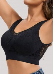 Black Lace Detail V Neck Bra | thumb picture 