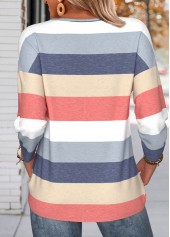 Navy Striped Tummy Coverage Long Sleeve T Shirt | thumb picture 