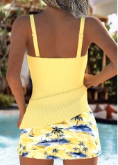 Light Yellow Mid Waisted Two-piece Tankini Set | thumb picture 