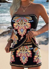 Multi Color Mid Waisted Tummy Coverage Tankini Set | thumb picture 