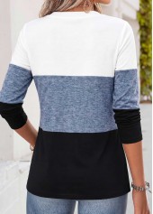 Blue Striped Tummy Coverage Long Sleeve T Shirt | thumb picture 