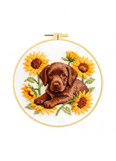 women clothes image of Gentle Gaze Labrador Embroidery Kit Beginner Friendly