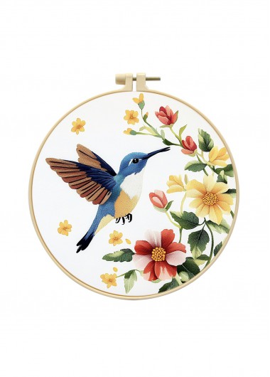 women clothes image of Humming Bird Embroidery Kit Beginner Friendly