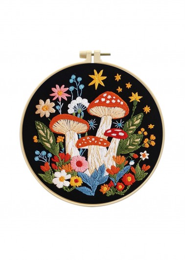 women clothes image of Moon Light Mushroom Embroidery Kit Beginner Friendly