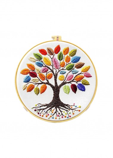 women clothes image of Dappled Arbor Tree Embroidery Kit Beginner Friendly