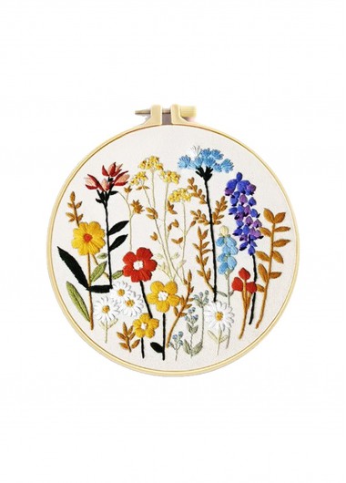 women clothes image of Secret Garden Wildflowers Embroidery Kit Beginner Friendly