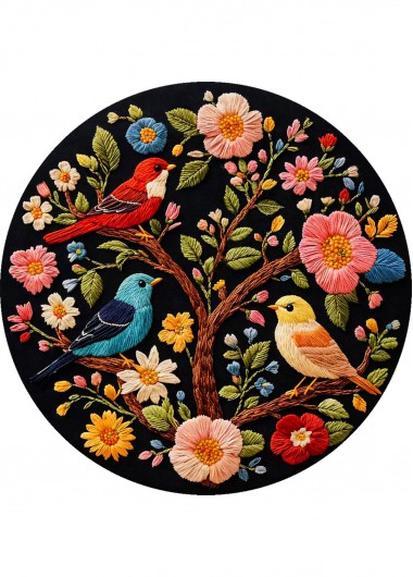 women clothes image of Songbirds and Wildflowers Embroidery Kit Beginner Friendly