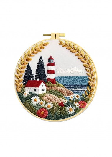 women clothes image of Lighthouse by the Sea Embroidery Kit Beginner Friendly