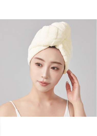 women clothes image of Beige Hair Coral Fleece Drying Cap