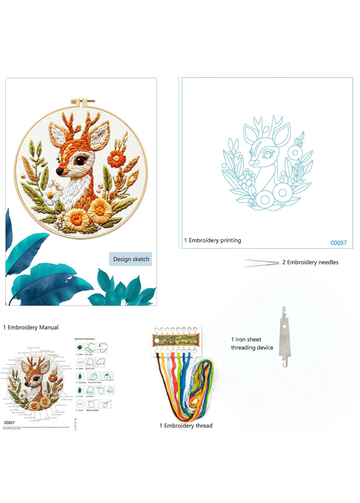 Sylvan Whisper Fawn Embroidery Kit Beginner Friendly | picture 