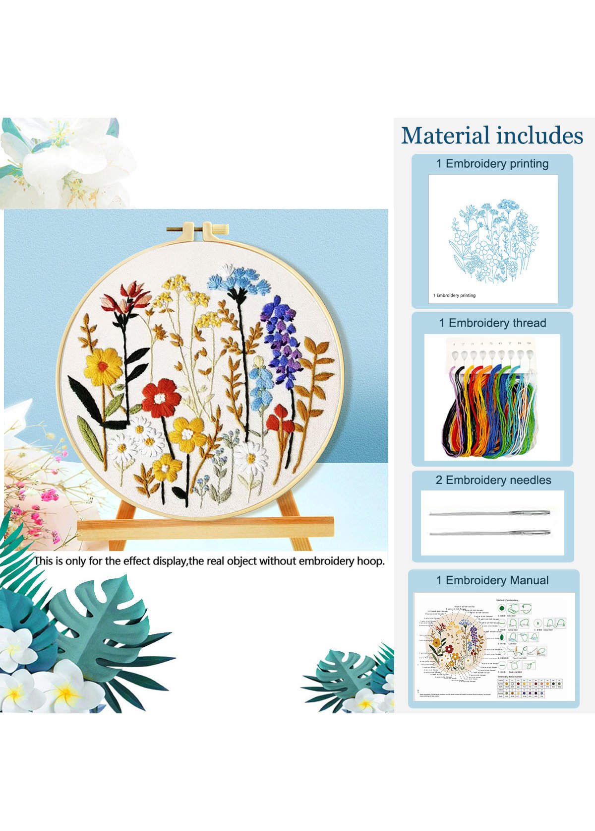 Secret Garden Wildflowers Embroidery Kit Beginner Friendly | picture 