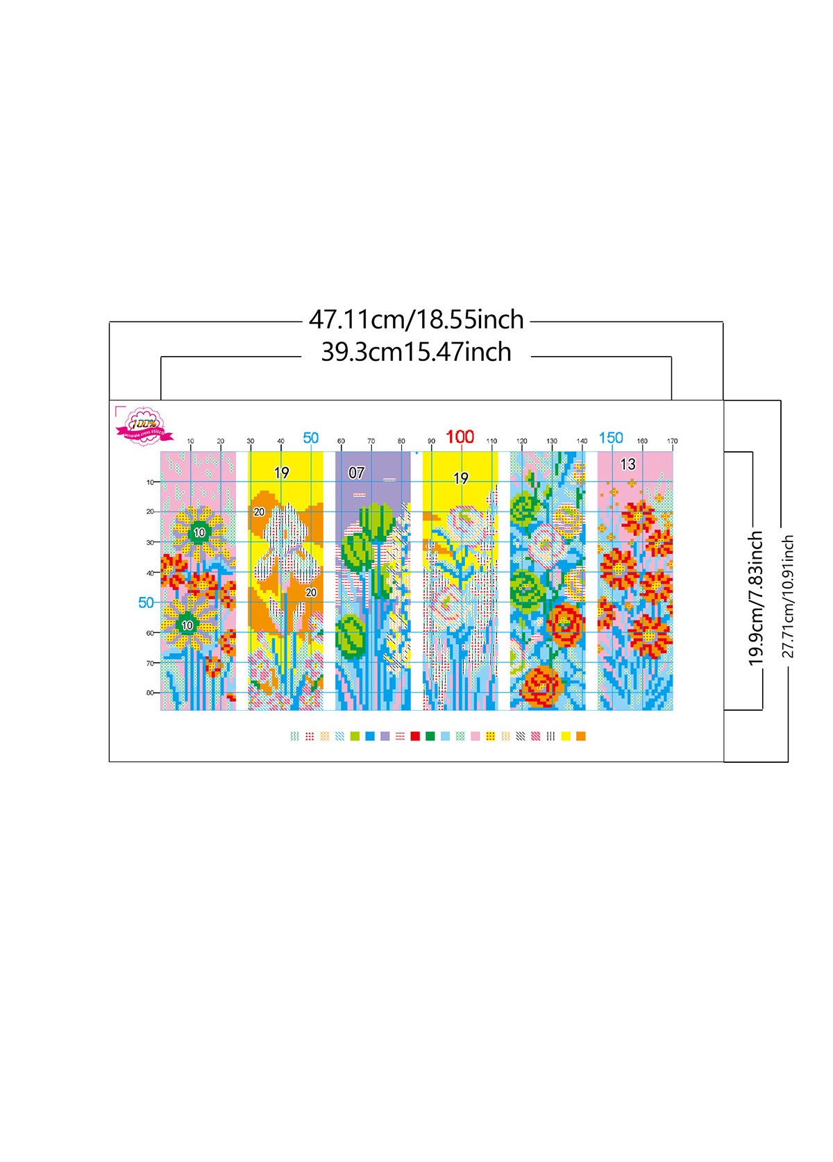 Flower Bookmark Cross Stitch Kit Beginner Friendly- DIY Gift | picture 