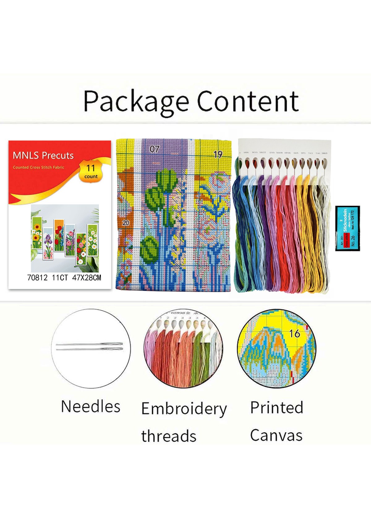 Flower Bookmark Cross Stitch Kit Beginner Friendly- DIY Gift | picture 