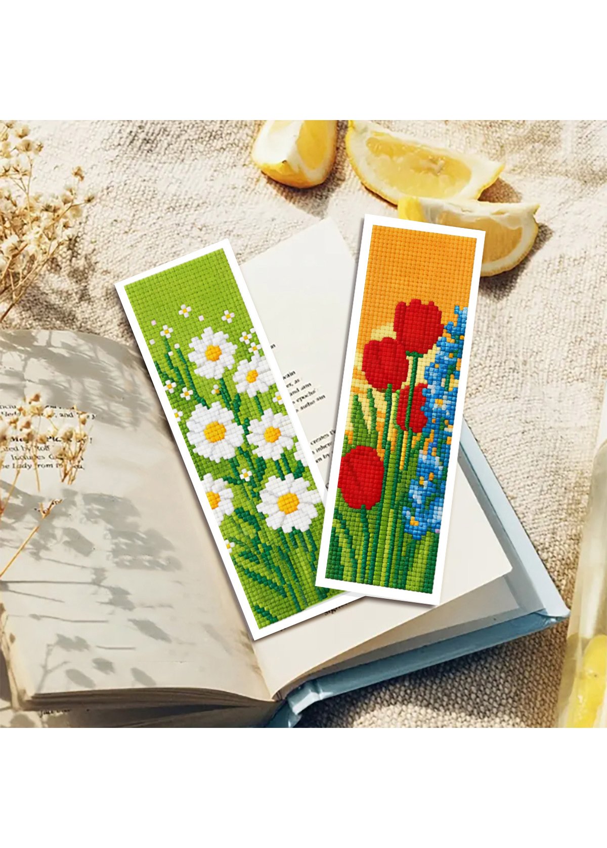 Flower Bookmark Cross Stitch Kit Beginner Friendly- DIY Gift | picture 