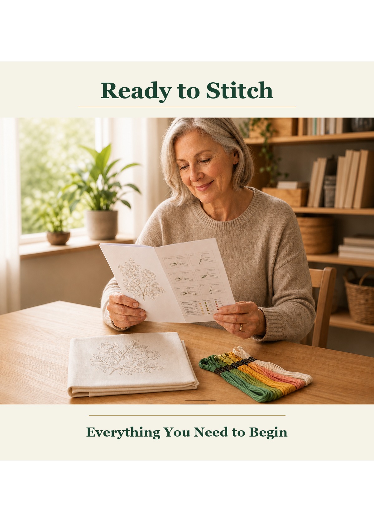 Flower Bookmark Cross Stitch Kit Beginner Friendly- DIY Gift | picture 