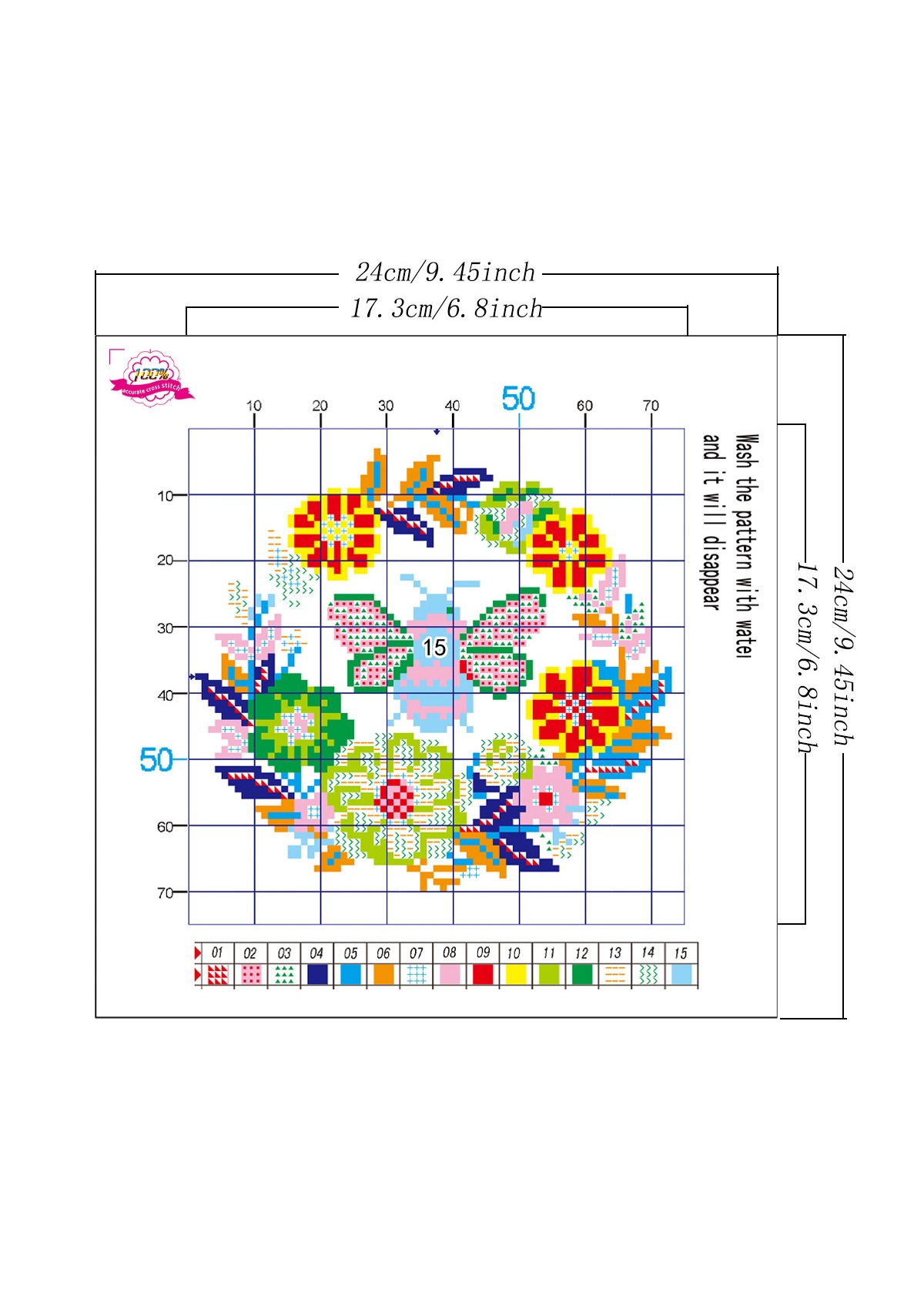 Bee and Wreath Cross Stitch Kit Beginner Friendly | picture 