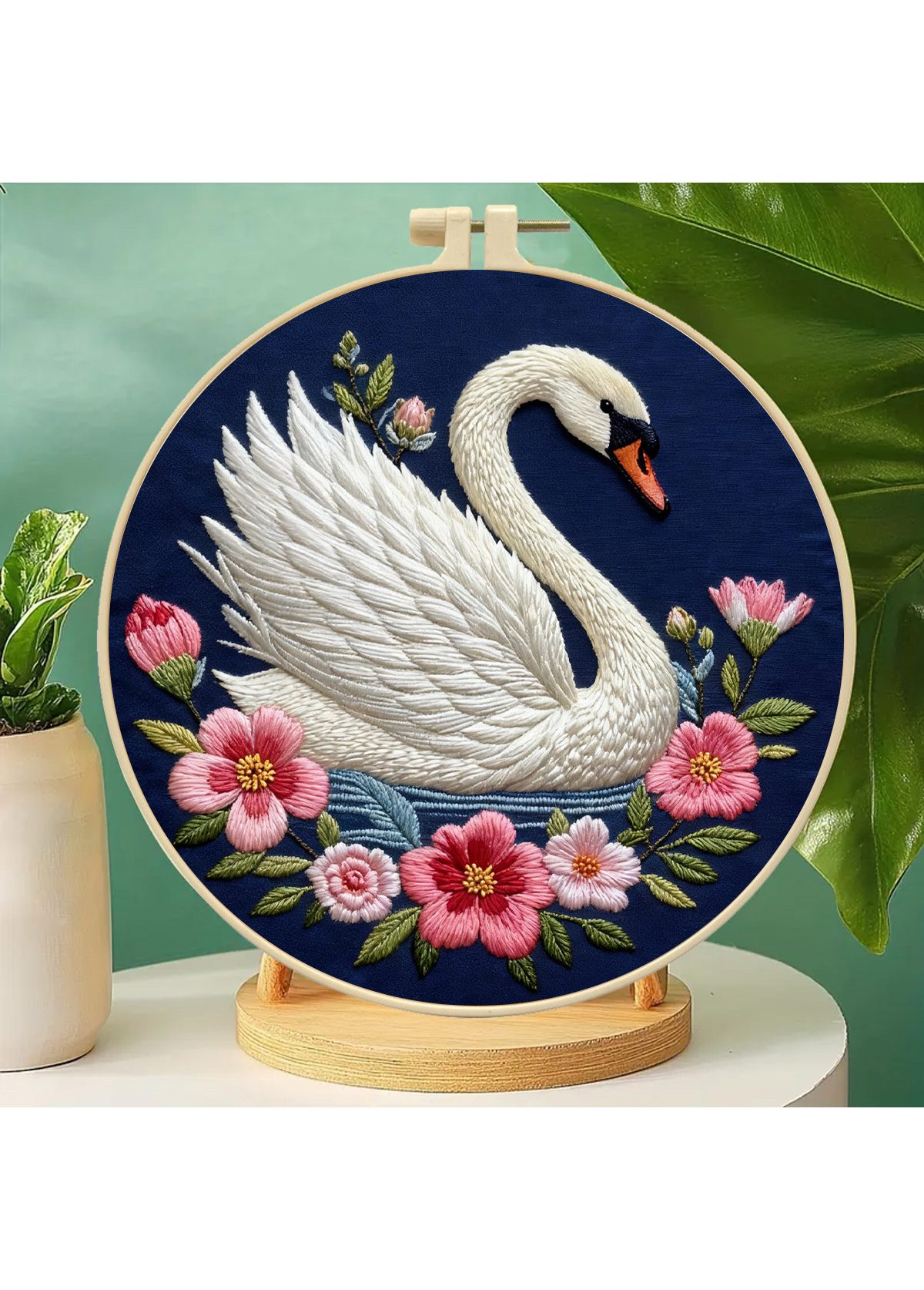 Austen's Persuasion Themed Swan Embroidery Kit Beginner Friendly | picture 