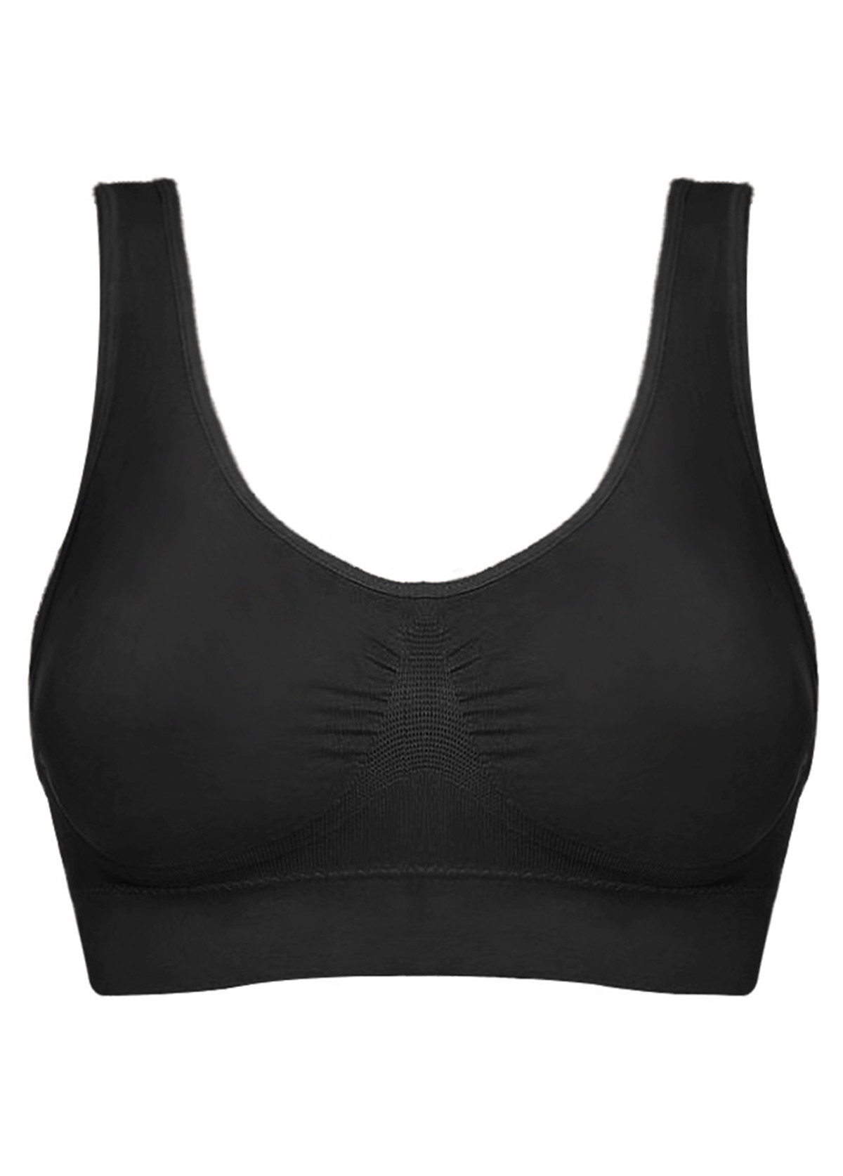 Soft Padded V Neck Wire Free Sports Bra | picture 