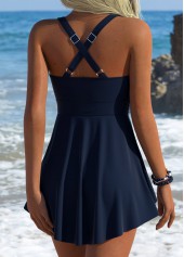 Navy Fake 2in1 One Piece Swimdress | thumb picture 