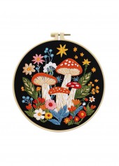 Moon Light Mushroom Embroidery Kit Beginner Friendly