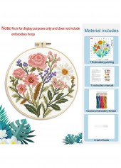 Pink Blooms Cross Stitch Kit Beginner Friendly | thumb picture 