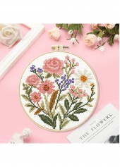 Pink Blooms Cross Stitch Kit Beginner Friendly | thumb picture 