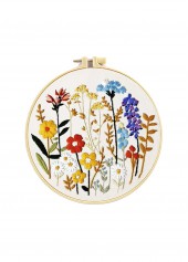 Secret Garden Wildflowers Embroidery Kit Beginner Friendly