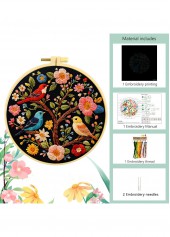 Songbirds and Wildflowers Embroidery Kit Beginner Friendly | thumb picture 