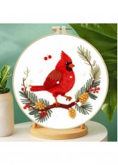 Crimson Carol Songbird Embroidery Kit Beginner Friendly | thumb picture 