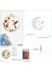 Hummingbird and Lily Embroidery Kit Beginner Friendly | thumb picture 