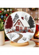 Snowy Cottage Cross Stitch Kit Beginner Friendly | thumb picture 