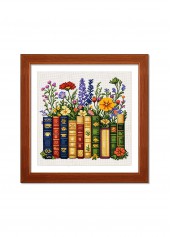 Book and Blossoms Cross Stitch Kit Beginner Friendly