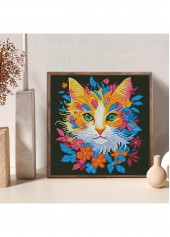 Prismatic Feline Cat Portrait Cross Stitch Kit Beginner Friendly | thumb picture 