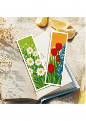 Flower Bookmark Cross Stitch Kit Beginner Friendly- DIY Gift | thumb picture 