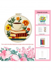 Coffee and Books Cross Stitch Kit Beginner Friendly | thumb picture 