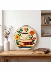 Coffee and Books Cross Stitch Kit Beginner Friendly | thumb picture 